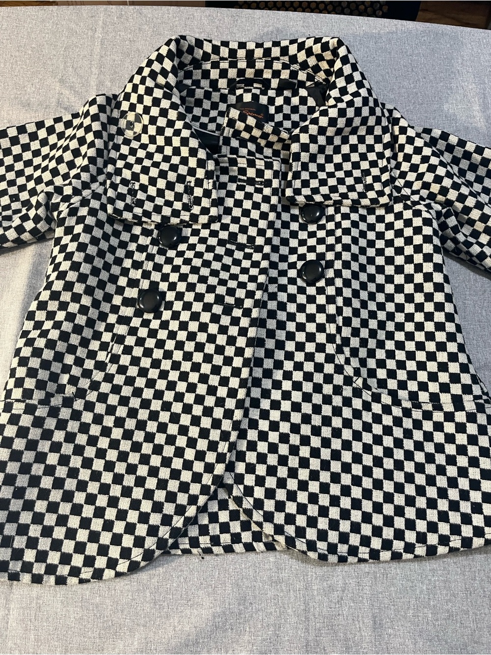 Ben Sherman Black & White Checkerboard Peacoat